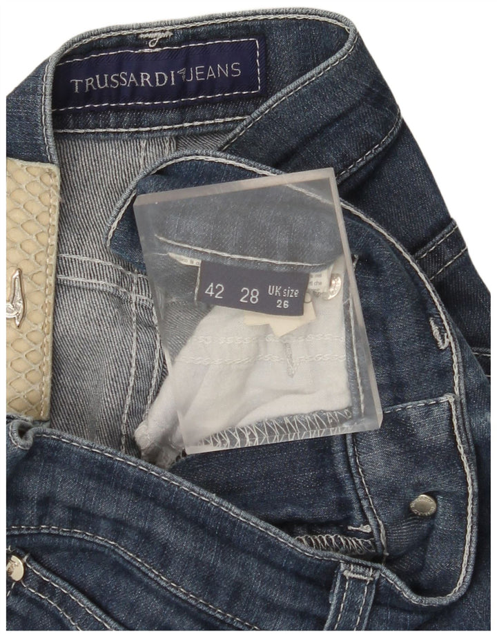 TRUSSARDI Womens Straight Jeans W26 L30 Blue Cotton