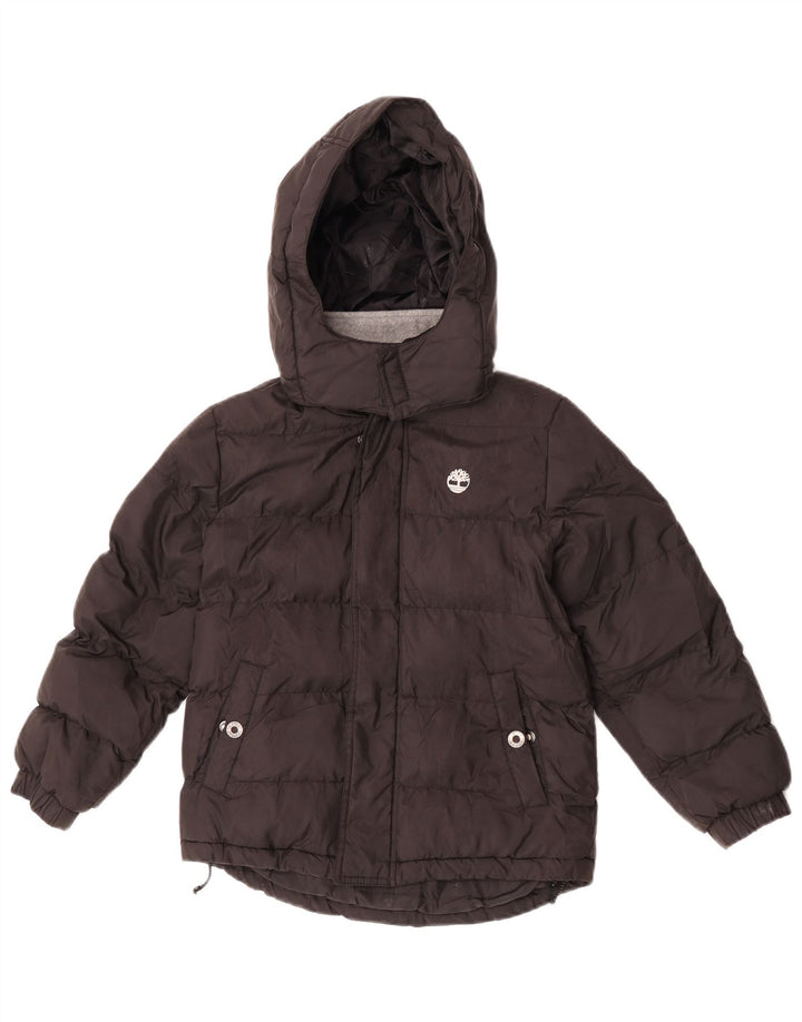 TIMBERLAND Boys Hooded Padded Jacket 10-11 Years Brown
