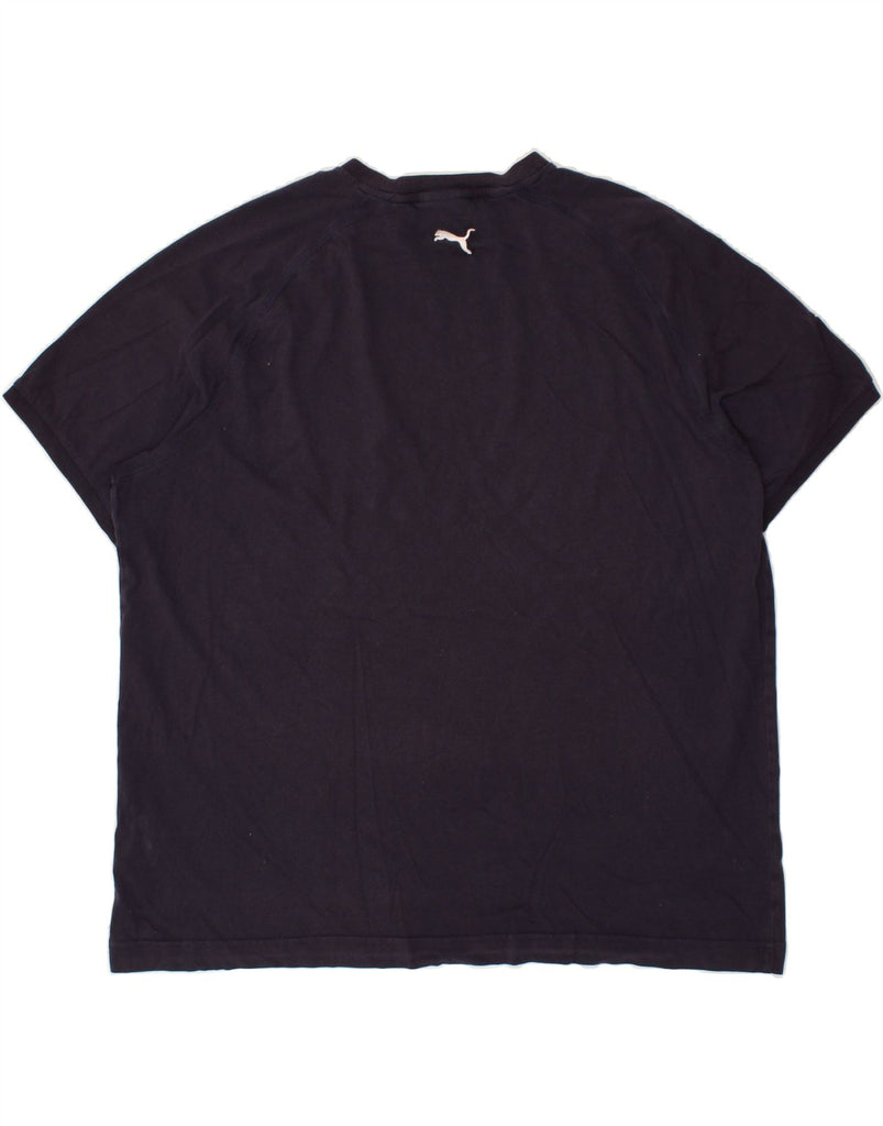 PUMA Mens Graphic T-Shirt Top 2XL Navy Blue Cotton | Vintage Puma | Thrift | Second-Hand Puma | Used Clothing | Messina Hembry 