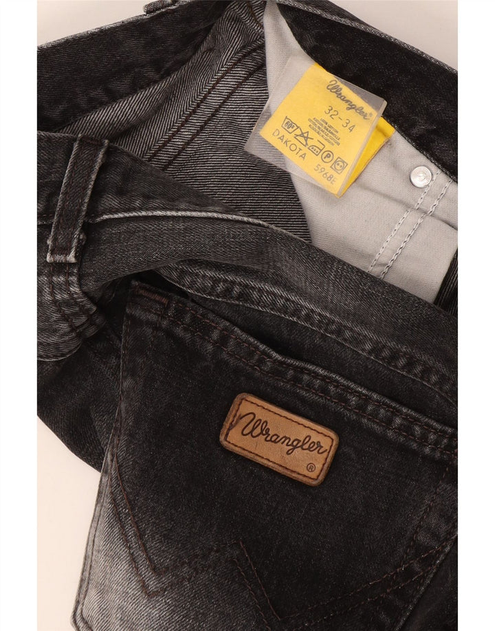 Wrangler Mens Dakota Straight Jeans W32 L30 Grey Cotton