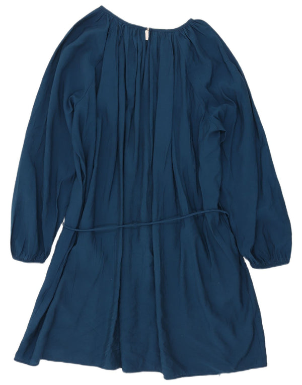 Tommy Hilfiger Womens Loose Fit Tiered Dress UK 22 3XL Blue Modal