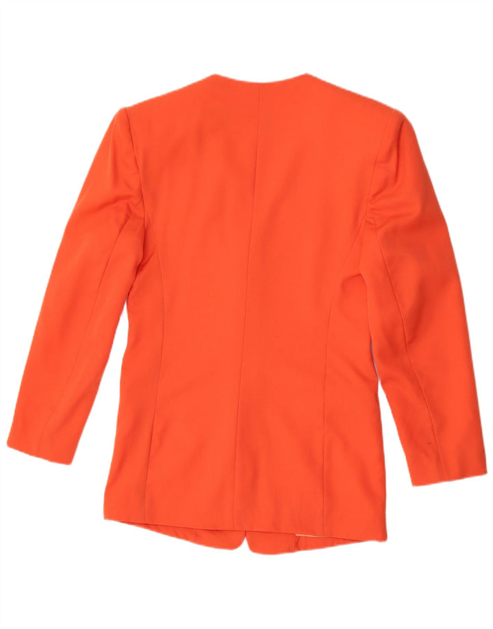Issima Womens 5 Button Blazer Jacket UK 12 Medium Orange