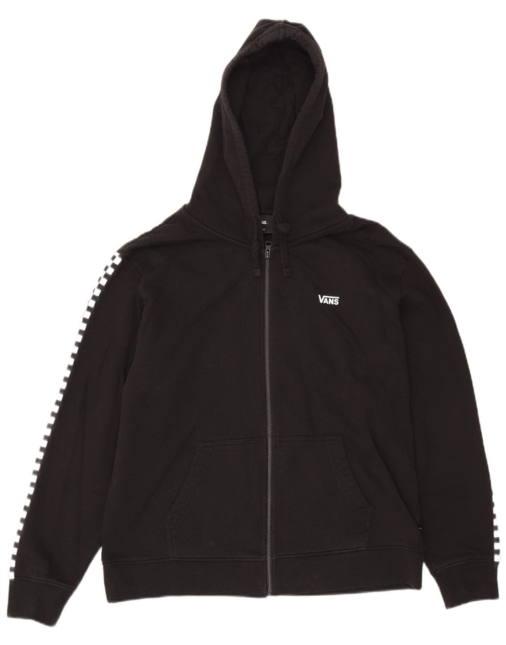 Vans Mens Graphic Zip Hoodie Sweater Large Black Cotton