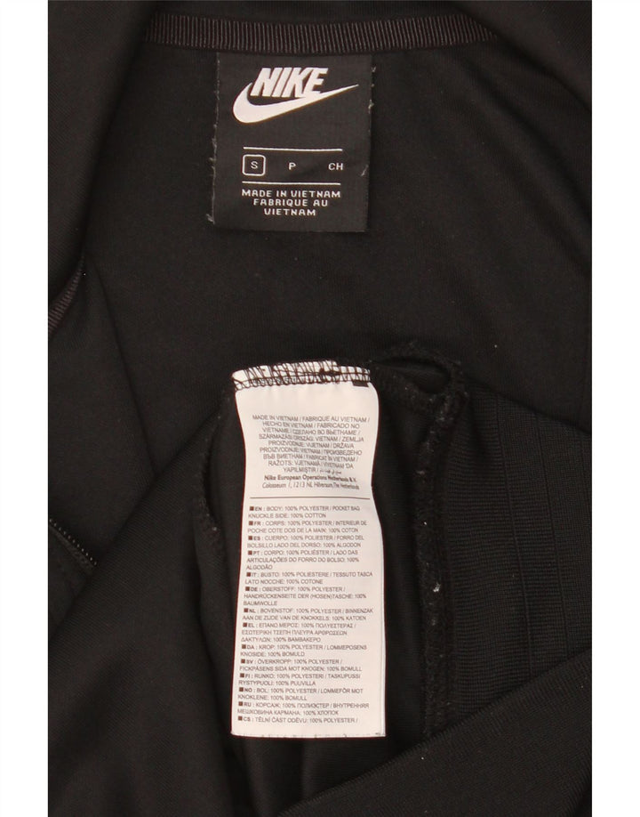 NIKE Mens Graphic Tracksuit Top Jacket Small Black Colourblock Polyester