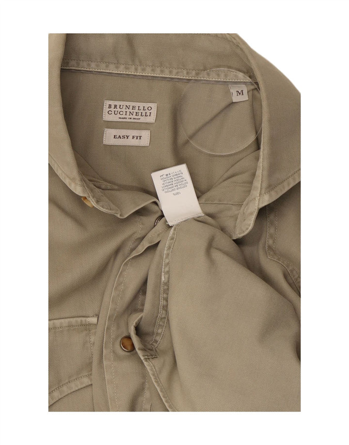 Brunello Cucinelli Mens Shirt Medium Grey Cotton