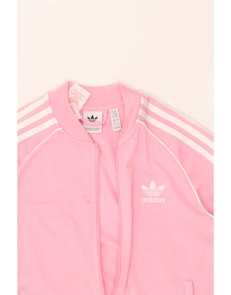 ADIDAS Girls Tracksuit Top Jacket 11-12 Years Pink Polyester | Vintage Adidas | Thrift | Second-Hand Adidas | Used Clothing | Messina Hembry 