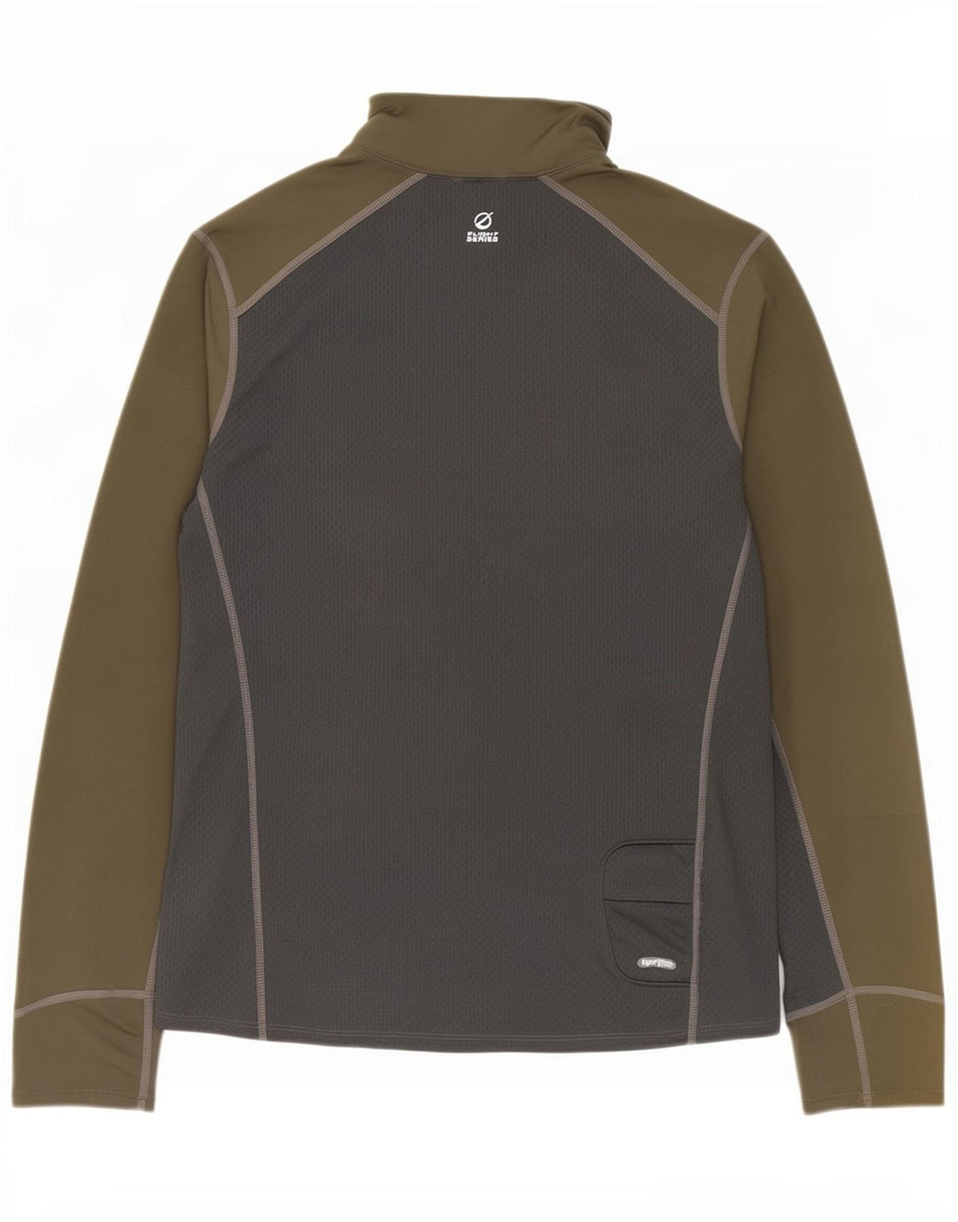 The North Face Mens Zip Neck Pullover Tracksuit Top Large Khaki Colourblock