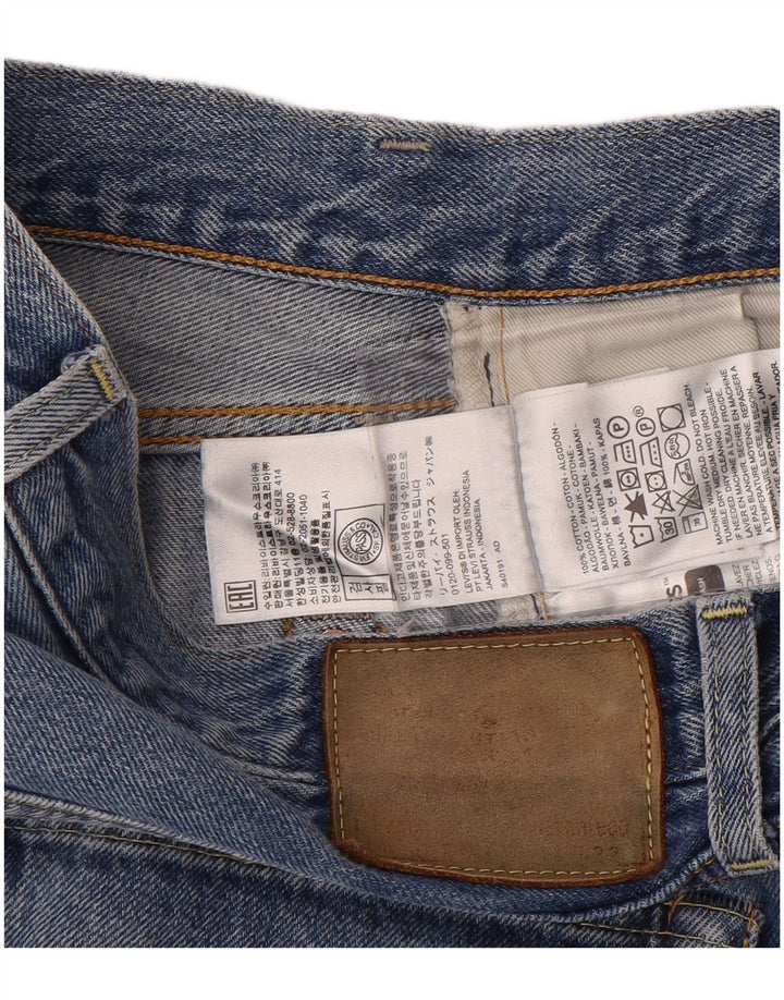 Levi's Mens Straight Jeans W34 L32 Blue Cotton