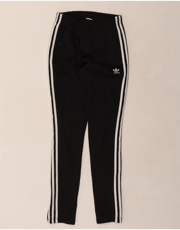 Adidas Womens Prime Blue Tracksuit Trousers UK 4 XS Black Cotton