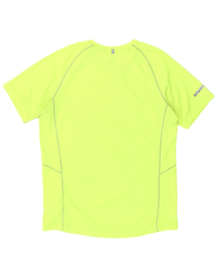 Nike Mens Dri Fit T-Shirt Top Medium Yellow Polyester
