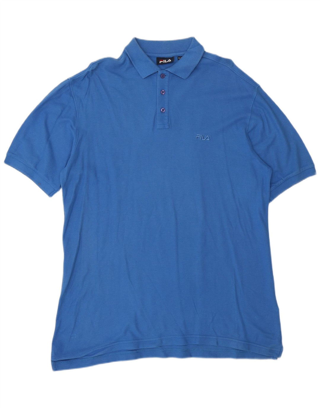 Fila Mens Polo Shirt XL Blue Cotton