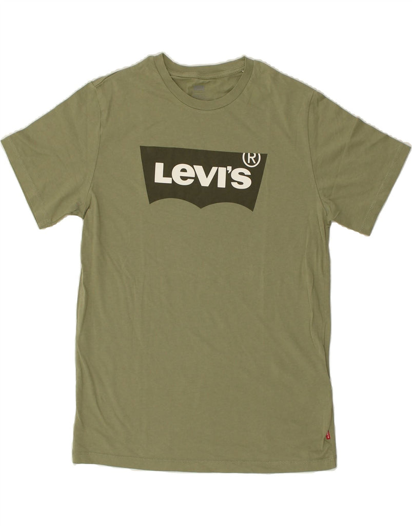 LEVI'S Mens Graphic T-Shirt Top Small Khaki Cotton | Vintage Levi's | Thrift | Second-Hand Levi's | Used Clothing | Messina Hembry 