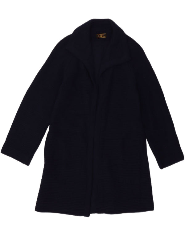 Gibi Womens Longline Open Cardigan Sweater IT 42 Medium Navy Blue
