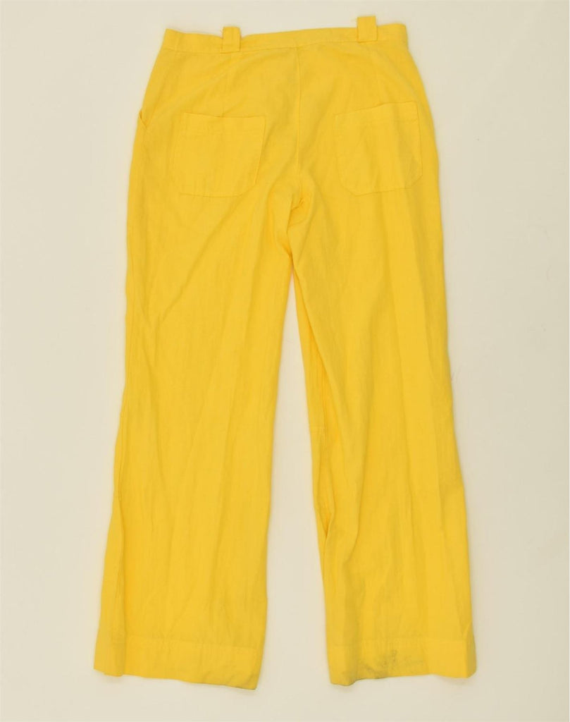 VINTAGE Womens Straight Chino Trousers W28 L29 Yellow Cotton | Vintage Vintage | Thrift | Second-Hand Vintage | Used Clothing | Messina Hembry 