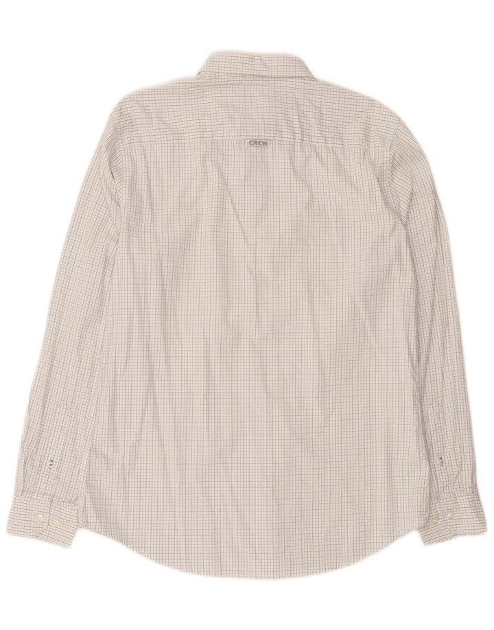 CREW CLOTHING Mens Slim Fit Shirt Medium White Gingham Cotton