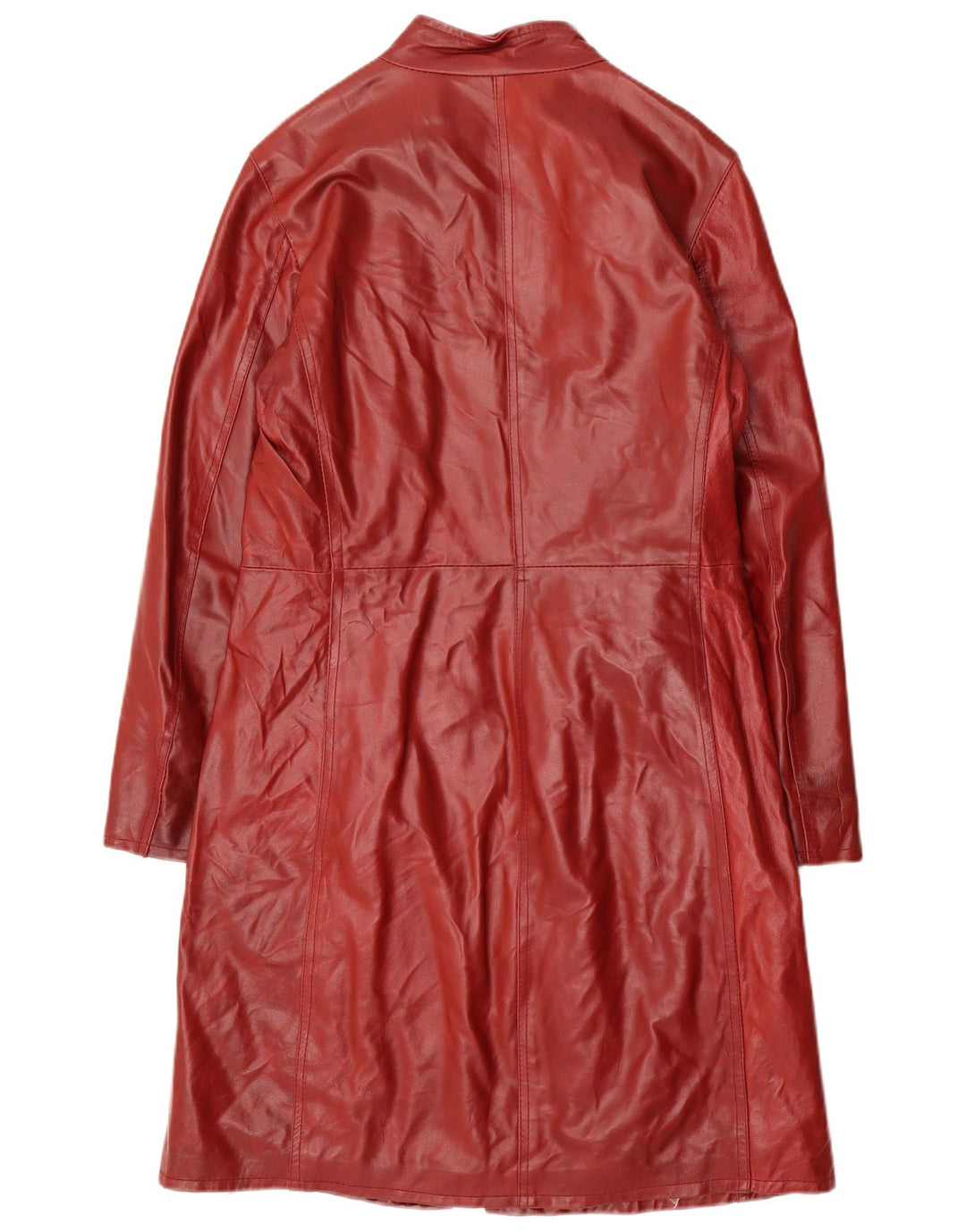 Bayside Womens Leather Coat UK 14 Medium Red