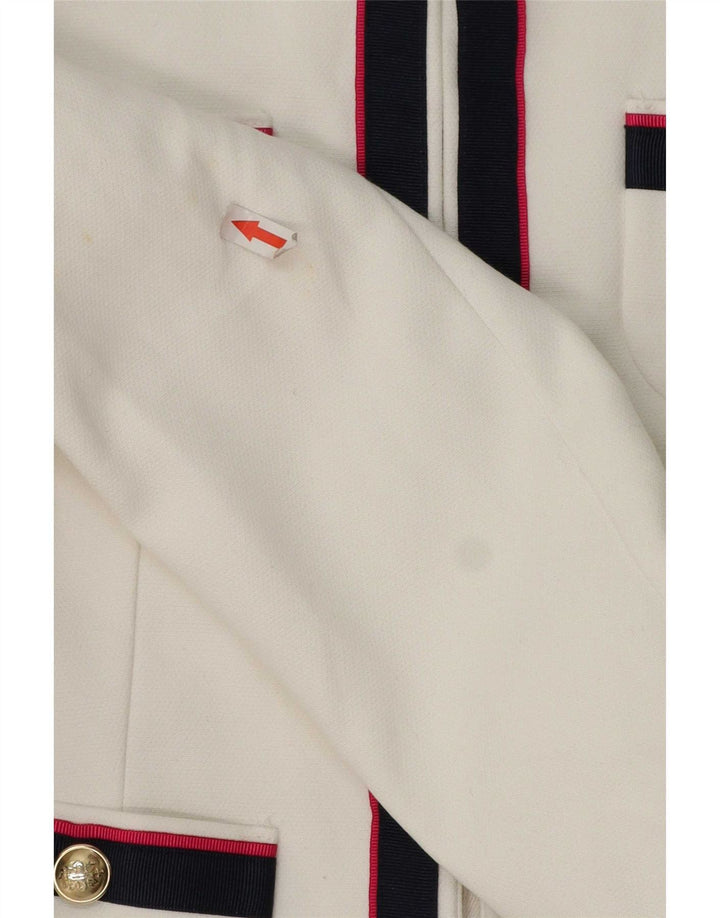 Zara Womens Blazer Jacket UK 10 Small White Striped