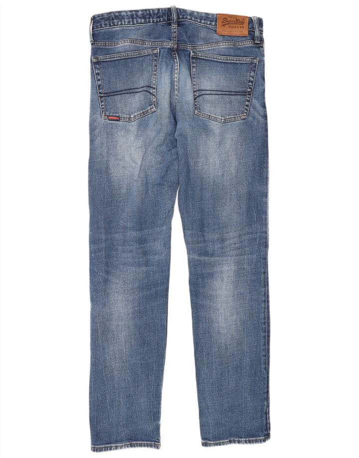Superdry Mens Slim Jeans W32 L34 Blue Cotton
