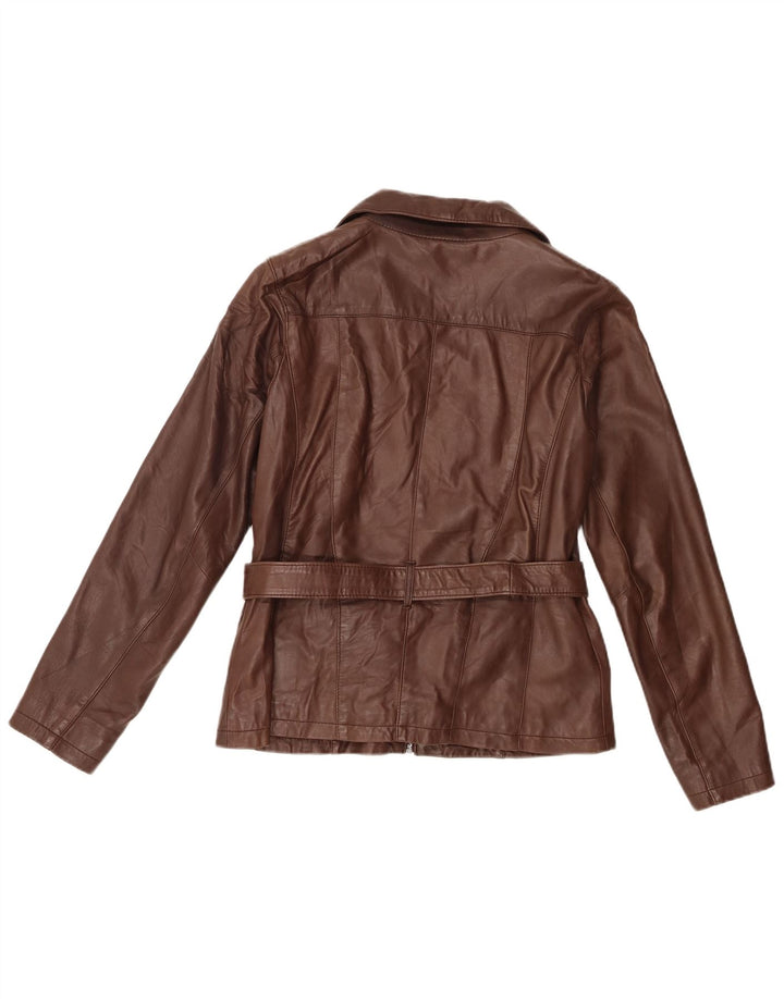 Conbipel Womens Leather Jacket IT 46 Large Brown Leather
