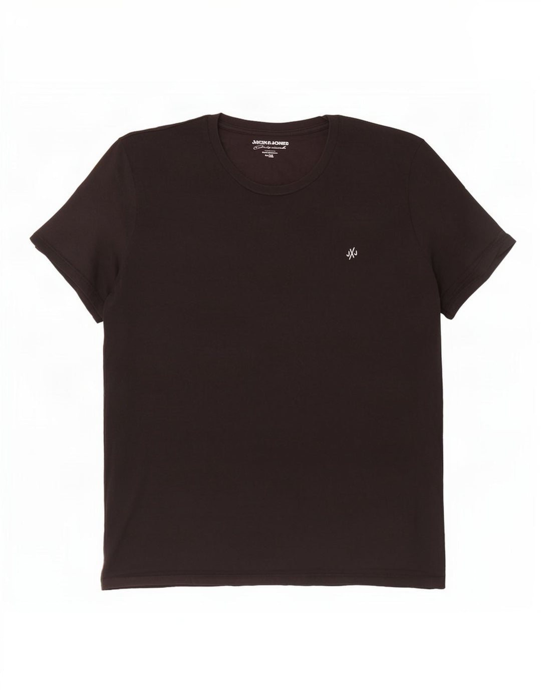 Jack & Jones Mens T-Shirt Top XL Black Cotton