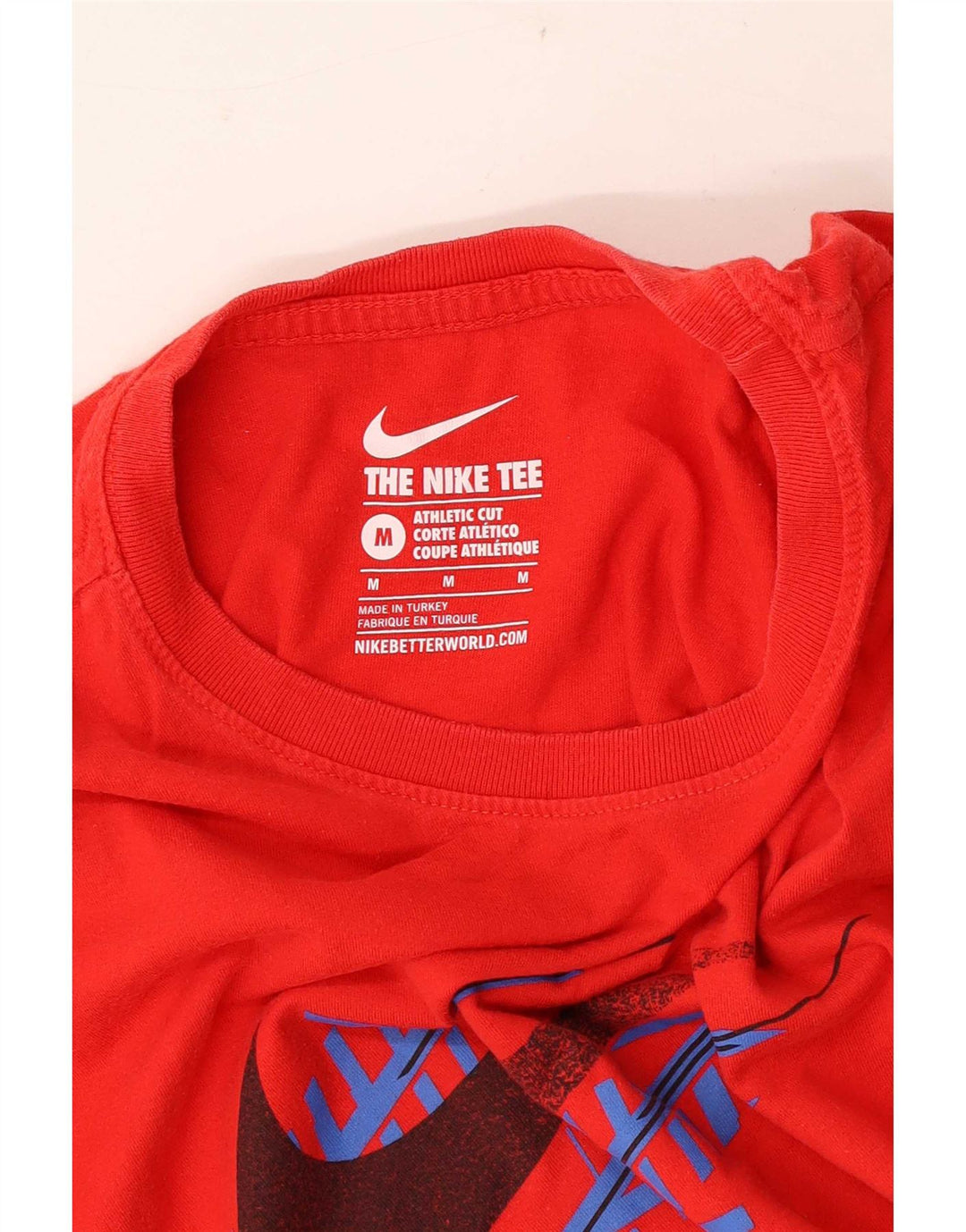 Nike Mens Athletic Cut Graphic T-Shirt Top Medium Red
