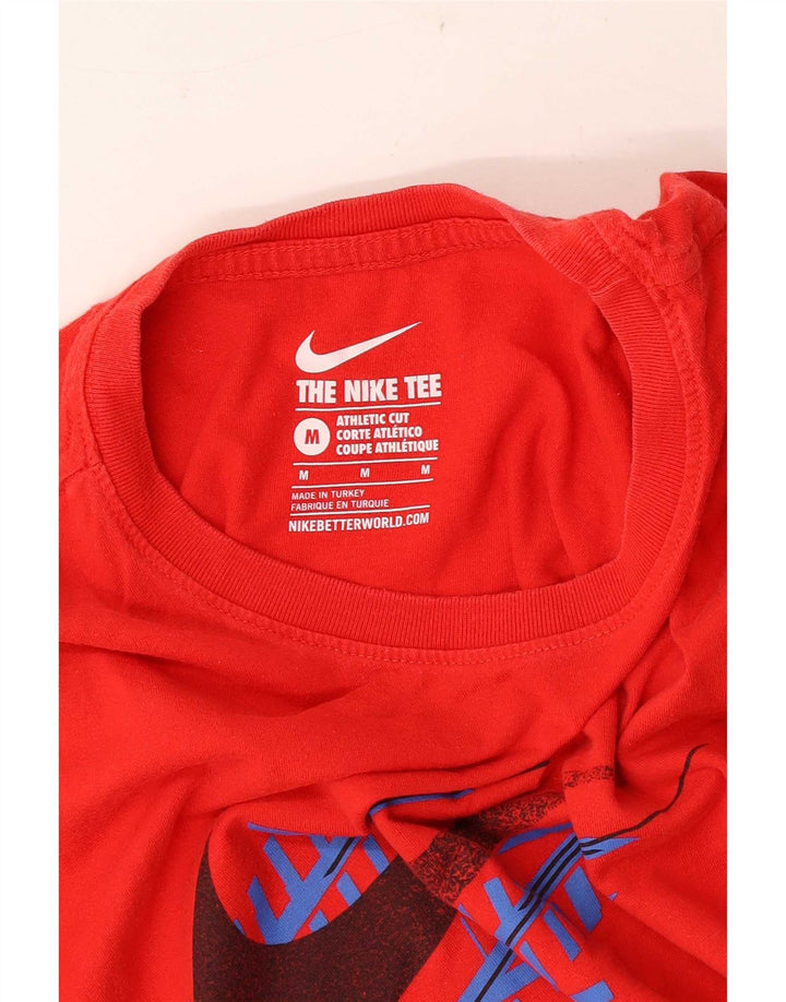 Nike Mens Athletic Cut Graphic T-Shirt Top Medium Red
