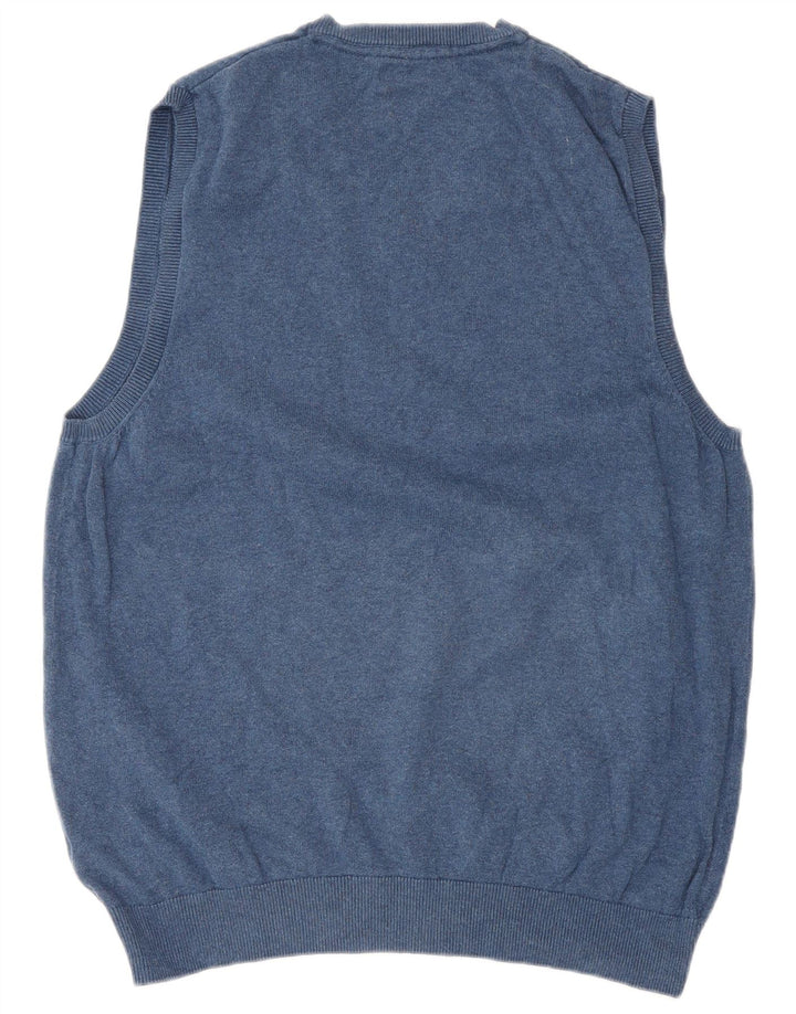 Marks & Spencer Mens Vest Tank Top Large Navy Blue Cotton