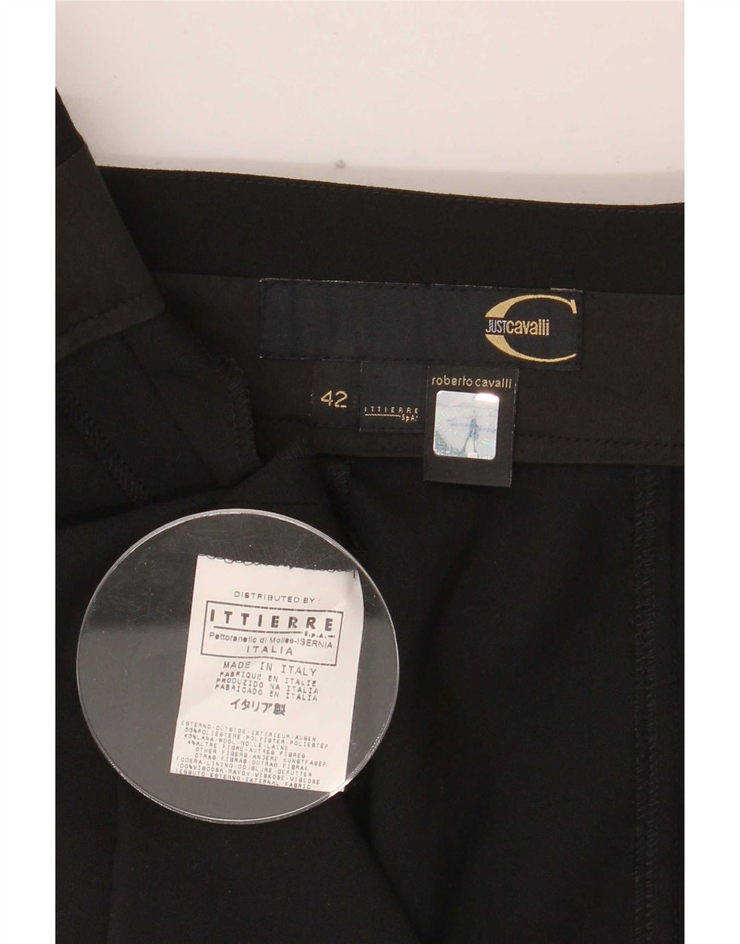 Just Cavalli Womens Pencil Skirt IT 42 Medium W28 Black Polyester