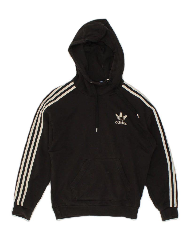 ADIDAS Womens Loose Fit Hoodie Jumper UK 8 Small  Black Cotton | Vintage Adidas | Thrift | Second-Hand Adidas | Used Clothing | Messina Hembry 