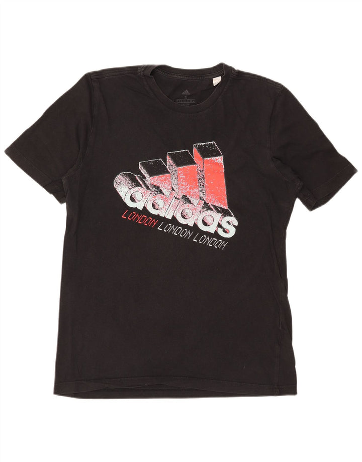 Adidas Mens Graphic T-Shirt Top Small Black Cotton