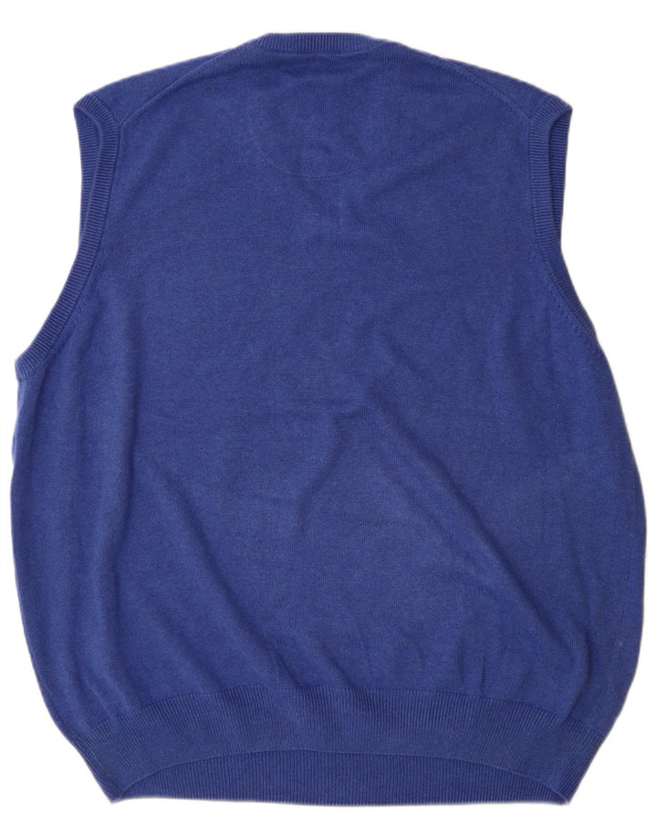 Marks & Spencer Mens Blue Harbour Vest Tank Top 2XL Blue Cotton