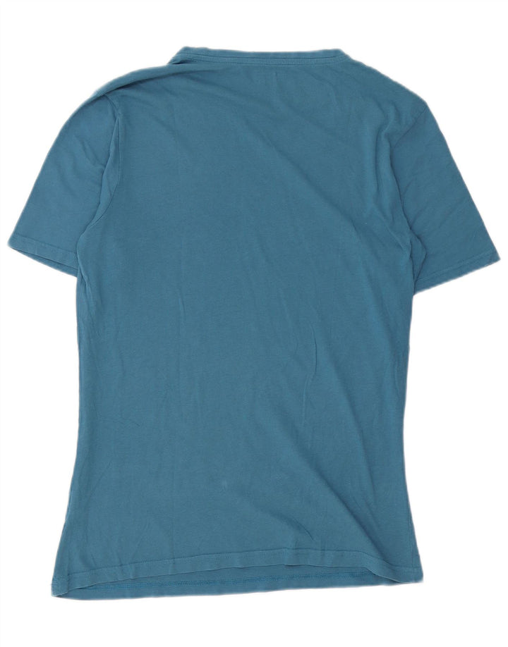 Gas Mens T-Shirt Top XL Blue Striped Cotton