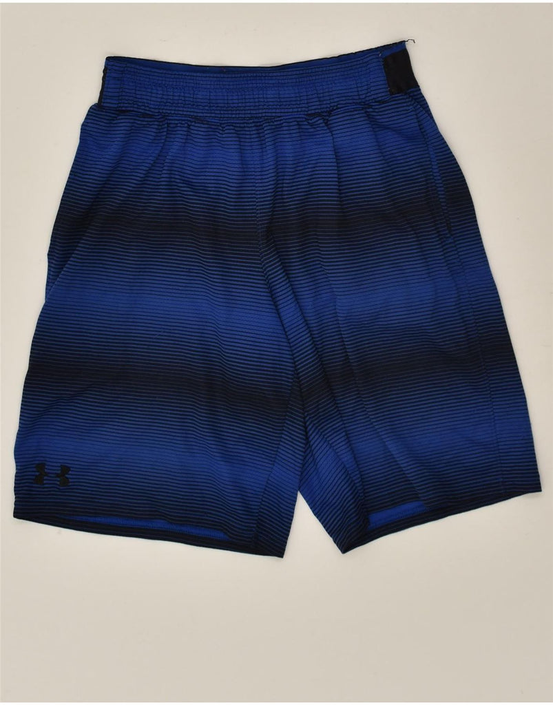 UNDER ARMOUR Mens Loose Fit Sport Shorts Small Navy Blue Striped | Vintage Under Armour | Thrift | Second-Hand Under Armour | Used Clothing | Messina Hembry 