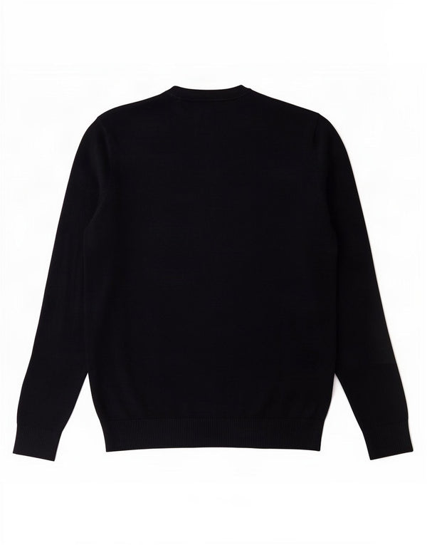 Tommy Hilfiger Mens V-Neck Jumper Sweater Medium Navy Blue Argyle/Diamond
