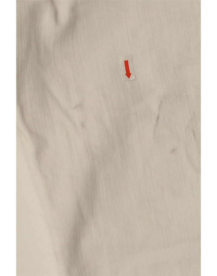 Zara Womens Crop Bootcut Jeans EU 38 Small W28 L26 White Cotton