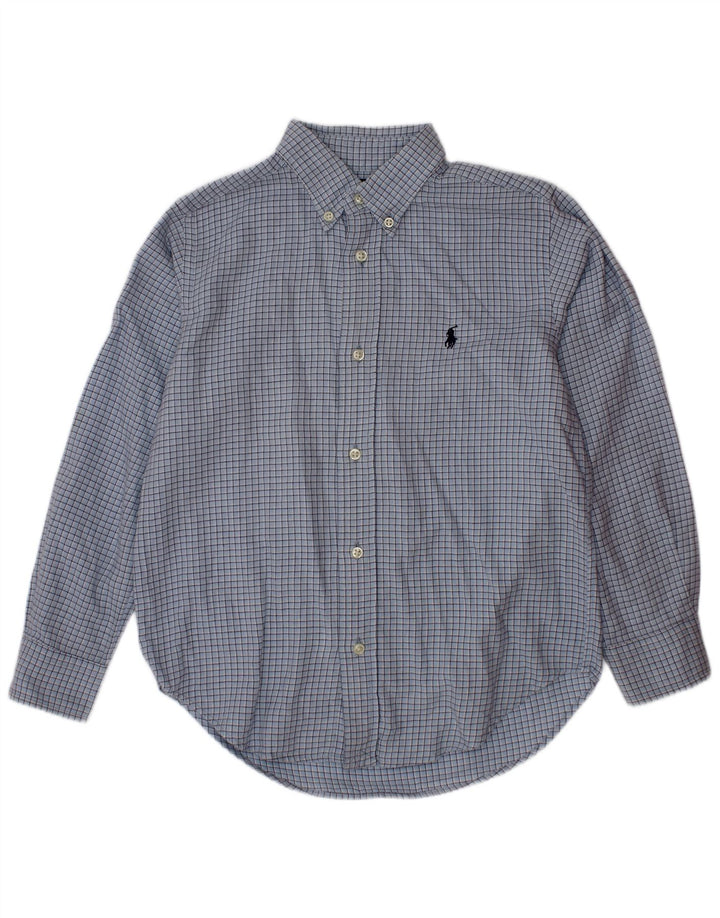 Ralph Lauren Boys Shirt 5-6 Years Blue Gingham Cotton