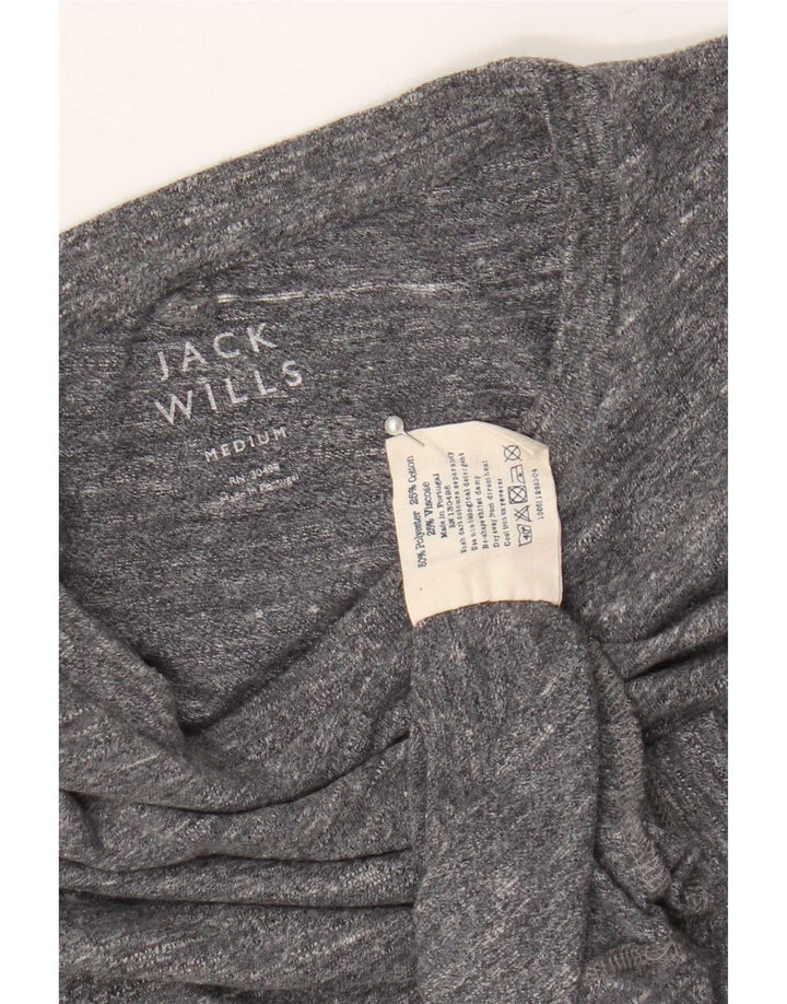 Jack Wills Mens Short Sleeve Regular T-Shirt Top Medium Grey Flecked