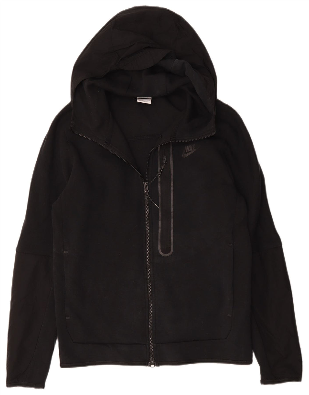 Nike Mens Zip Hoodie Sweater Medium Black Cotton