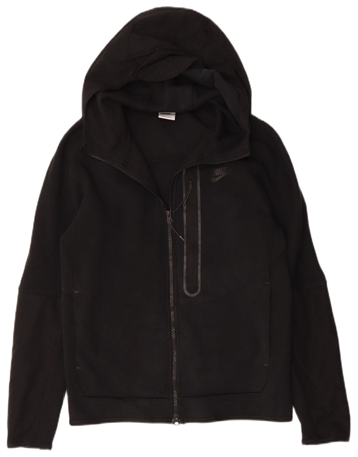 Nike Mens Zip Hoodie Sweater Medium Black Cotton