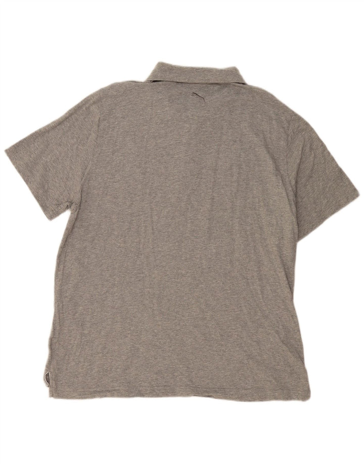 PUMA Mens Polo Shirt XL Grey Colourblock