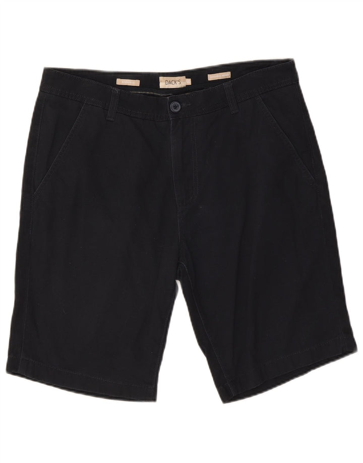 Dack's Mens Bermuda Shorts IT 50 Large W34 Navy Blue Cotton