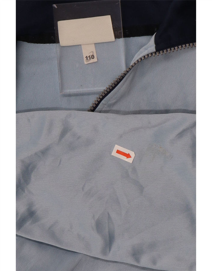 ASICS Boys Tracksuit Top Jacket 5-6 Years Blue Colourblock