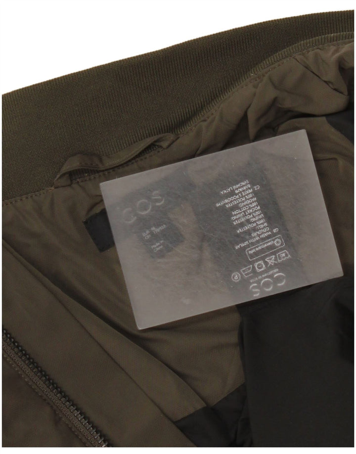 Cos Mens Bomber Jacket EU 46 Small Khaki Polyester