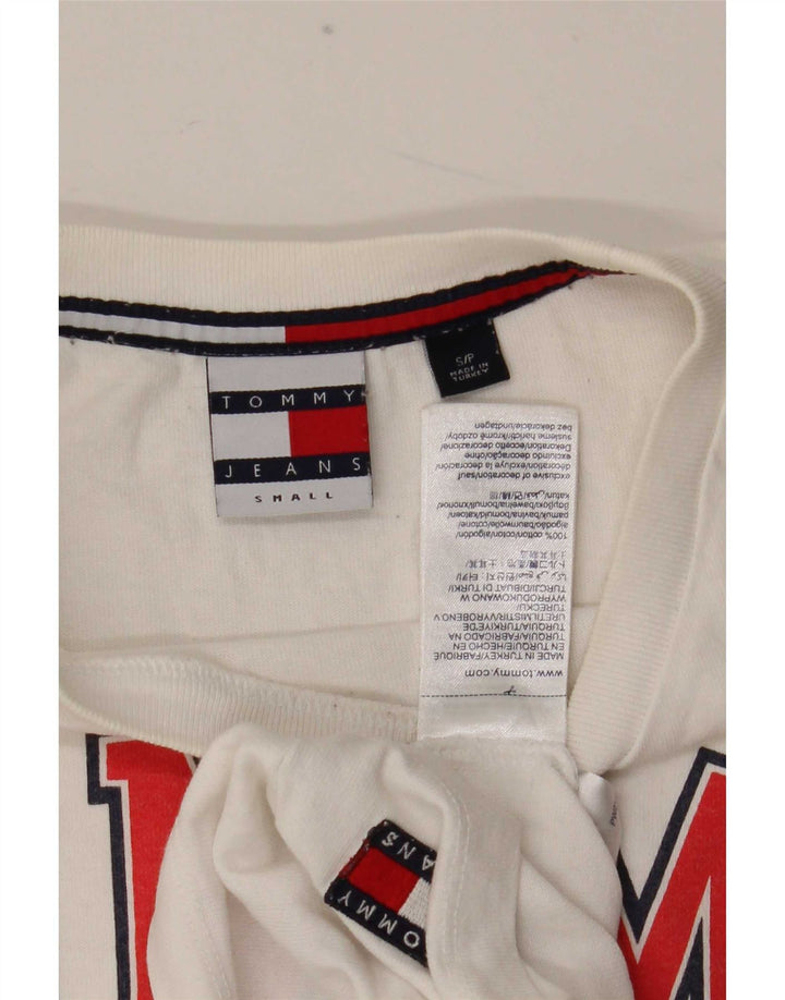 Tommy Hilfiger Mens Graphic T-Shirt Top Small White Cotton