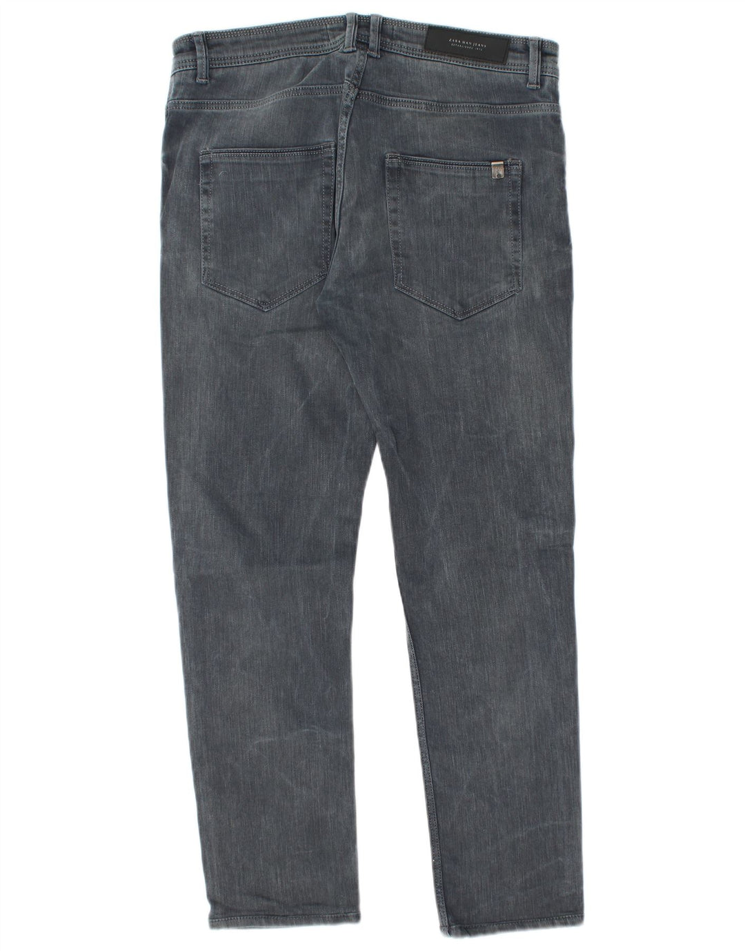 Zara Mens Slim Jeans EU 42 Large W32 L28 Grey Cotton