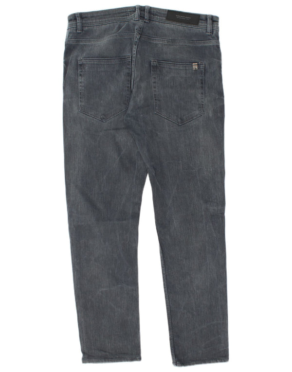 Zara Mens Slim Jeans EU 42 Large W32 L28 Grey Cotton