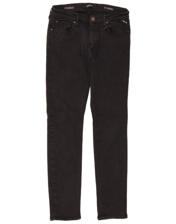 Replay Womens New Luz Skinny Jeans W31 L30 Black