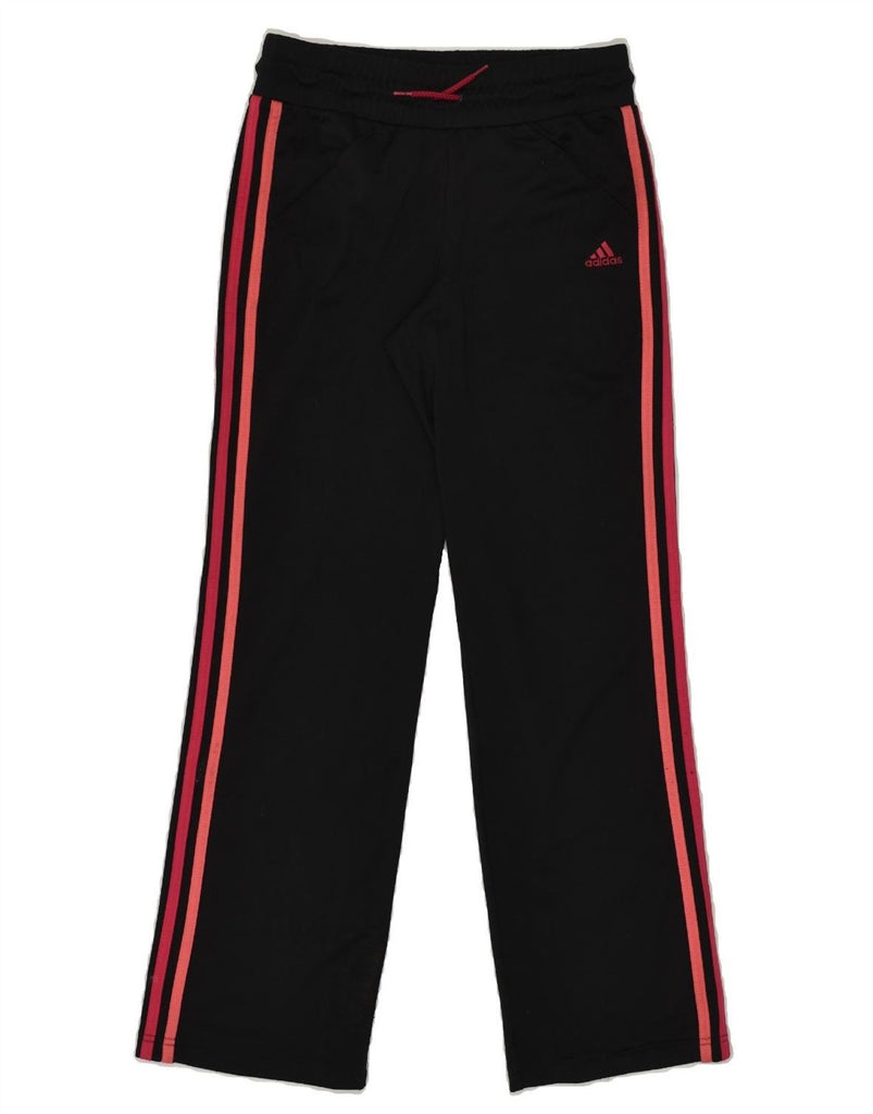 ADIDAS Girls Tracksuit Trousers 13-14 Years Black Polyester | Vintage Adidas | Thrift | Second-Hand Adidas | Used Clothing | Messina Hembry 