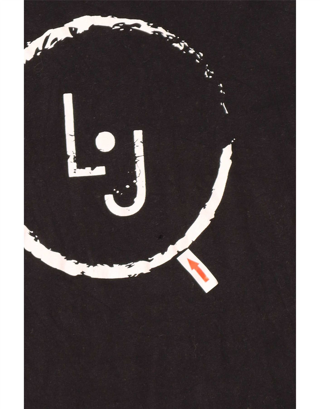 Liu Jo Mens Graphic T-Shirt Top Small Black Cotton