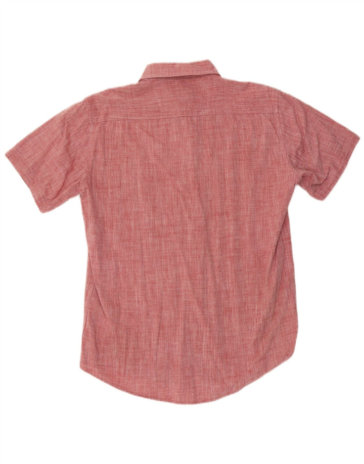 Carrera Mens Short Sleeve Regular Fit Shirt Large Red Flecked Cotton
